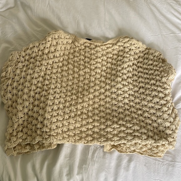 Zara Knit Cropped Cardigan Cream/Beige - Picture 6 of 9